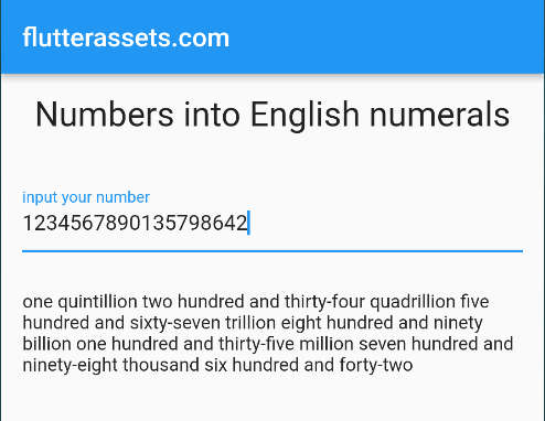 english numerals example